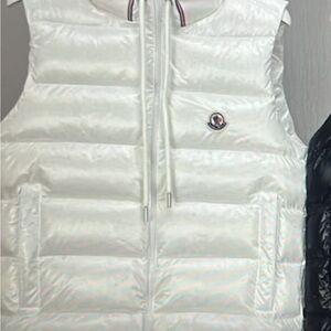 Moncler Women's Shiny White Quilted Vest